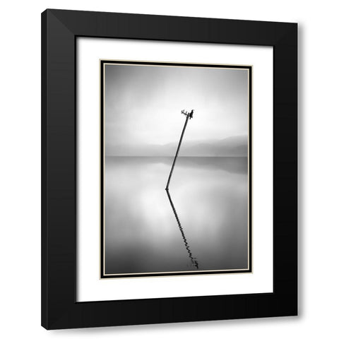 Waiting For The Sun Black Modern Wood Framed Art Print with Double Matting by Digalakis, George