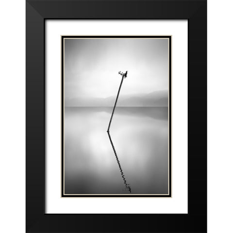 Waiting For The Sun Black Modern Wood Framed Art Print with Double Matting by Digalakis, George
