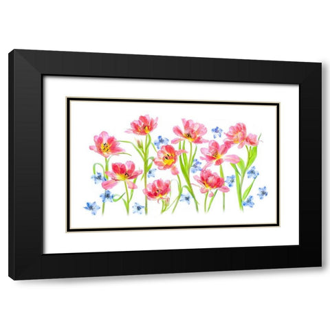 Spring Delight Black Modern Wood Framed Art Print with Double Matting by Jacobs, Lydia