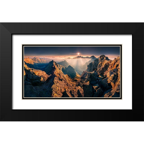 Rysy Black Modern Wood Framed Art Print with Double Matting by Nienartowicz, Karol