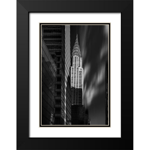 Crysler Building Black Modern Wood Framed Art Print with Double Matting by Lima Ranieri, Ibere