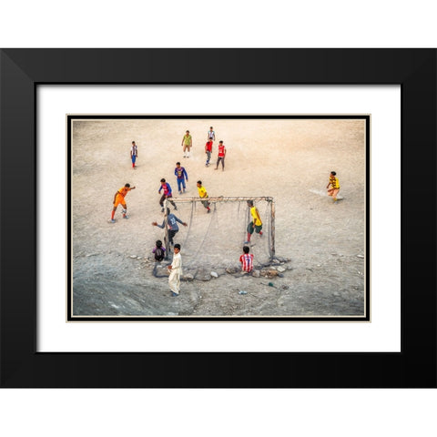 Champions League II Black Modern Wood Framed Art Print with Double Matting by Jamshidian, Hamid
