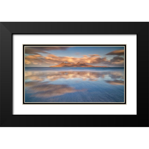 The Golden Island Black Modern Wood Framed Art Print with Double Matting by Ruoppolo, Luigi