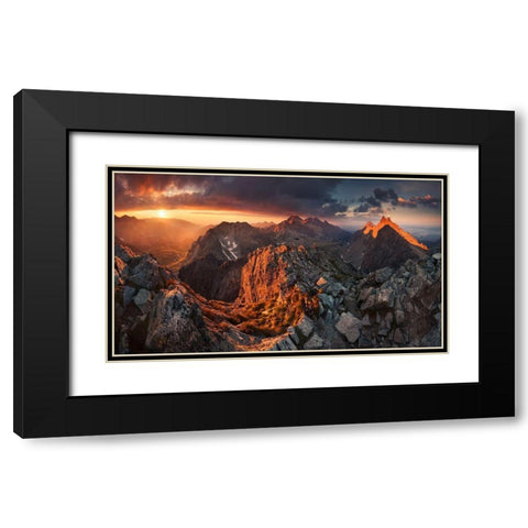 Tatry Black Modern Wood Framed Art Print with Double Matting by Nienartowicz, Karol