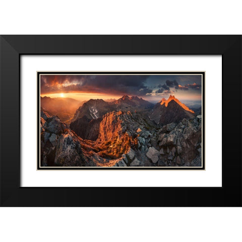 Tatry Black Modern Wood Framed Art Print with Double Matting by Nienartowicz, Karol