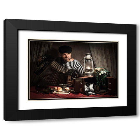 12.04.1961 Black Modern Wood Framed Art Print with Double Matting by Cherkasov, Viktor