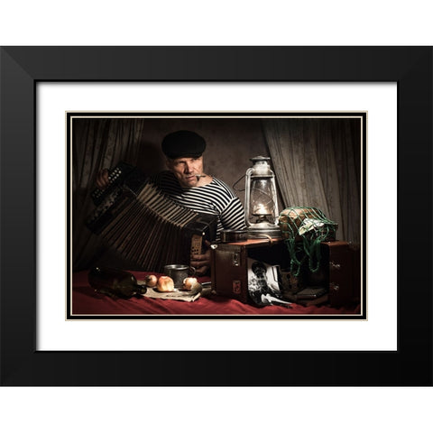 12.04.1961 Black Modern Wood Framed Art Print with Double Matting by Cherkasov, Viktor