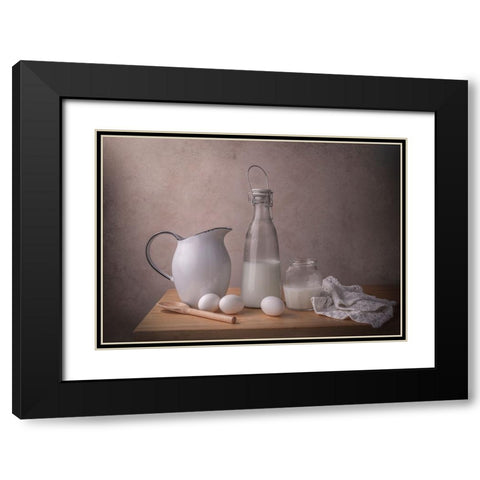 Omelet? Black Modern Wood Framed Art Print with Double Matting by Perfoncio, Margareth