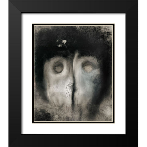 Covid Mask Black Modern Wood Framed Art Print with Double Matting by Claes, Gilbert