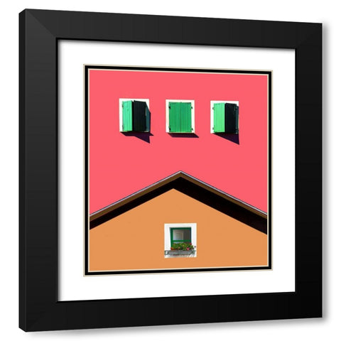 Homage To Italy Black Modern Wood Framed Art Print with Double Matting by Orbach, Arnon