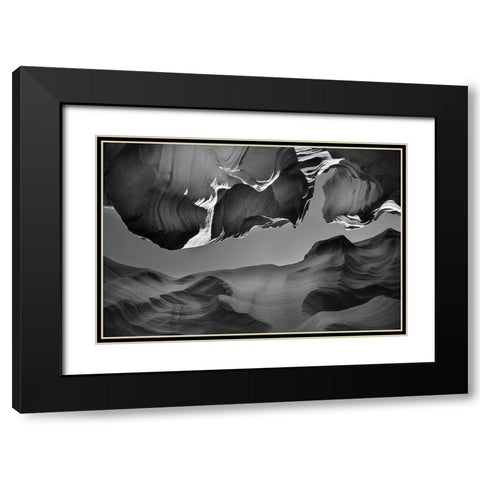 The Upper Exit Black Modern Wood Framed Art Print with Double Matting by Kravanja, Jure