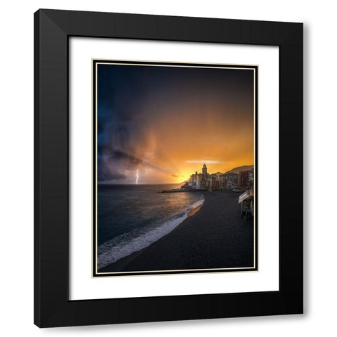 Between Peace And Storm Black Modern Wood Framed Art Print with Double Matting by Zappia, Andrea