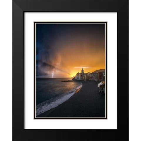 Between Peace And Storm Black Modern Wood Framed Art Print with Double Matting by Zappia, Andrea