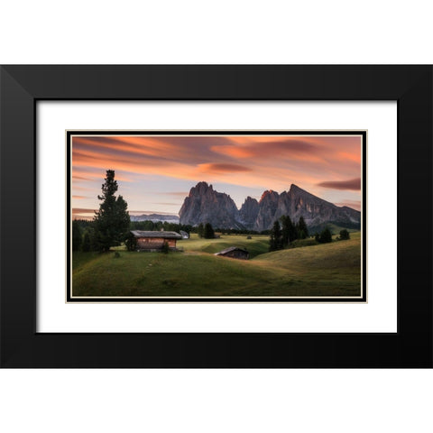 Summer Morning Black Modern Wood Framed Art Print with Double Matting by Krivec, Ales