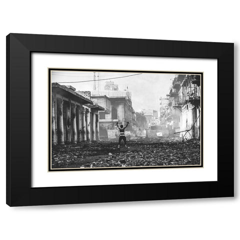 Resilience Black Modern Wood Framed Art Print with Double Matting by Gabriel99