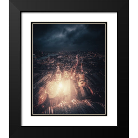 A Light In Darkness Black Modern Wood Framed Art Print with Double Matting by George, David