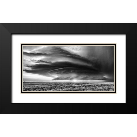 Kansas Black Modern Wood Framed Art Print with Double Matting by Darby, Rob