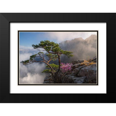 Dream Dancer Black Modern Wood Framed Art Print with Double Matting by Ryu, Jaeyoun