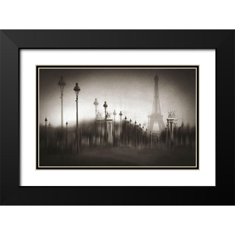 Pont Alexandre Iii Black Modern Wood Framed Art Print with Double Matting by W., Orkidea