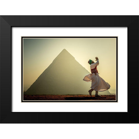 The Prayer Of Light Black Modern Wood Framed Art Print with Double Matting by Khataw, Ali