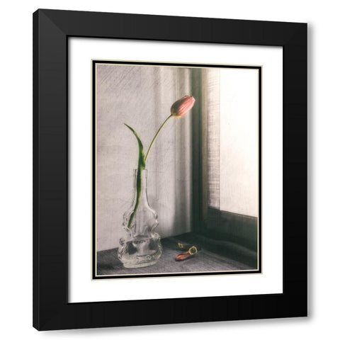 Melanchonic Mood Black Modern Wood Framed Art Print with Double Matting by Giani, Cristiano