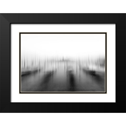 Venezia (AuAdandfrac14;AeM) Black Modern Wood Framed Art Print with Double Matting by Deng, Larry