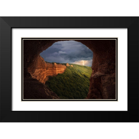 Las Macdulas-El Bierzo Black Modern Wood Framed Art Print with Double Matting by Rodriguez, Jaime