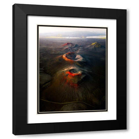 Aliens Planet Black Modern Wood Framed Art Print with Double Matting by Naing Wynn, Ye