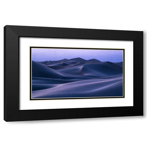 Nightfall Blues Black Modern Wood Framed Art Print with Double Matting by Macua, Gerald