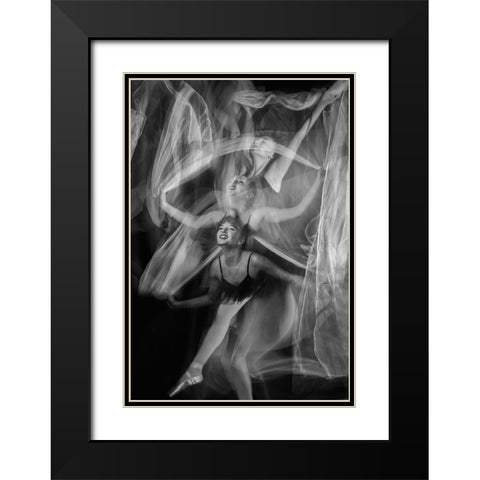 Pure Joy Black Modern Wood Framed Art Print with Double Matting by Holmstrom, Katarina
