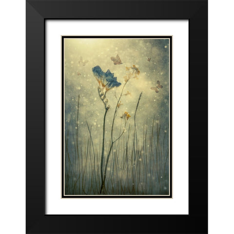 Busy Hour Black Modern Wood Framed Art Print with Double Matting by Kiral, Cicek