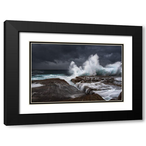 The Might Black Modern Wood Framed Art Print with Double Matting by Gorlin, Anton