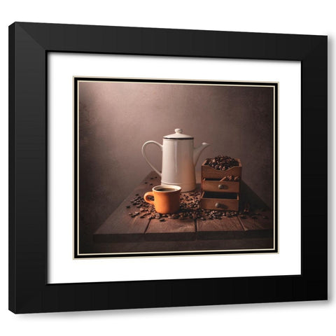 Aroma Black Modern Wood Framed Art Print with Double Matting by Perfoncio, Margareth
