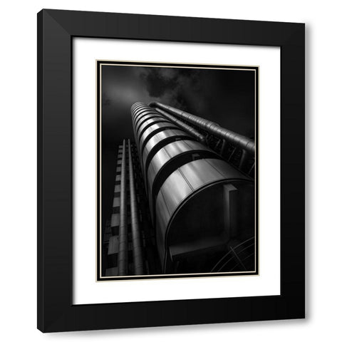Steel And Light Black Modern Wood Framed Art Print with Double Matting by Skinlo, Arne