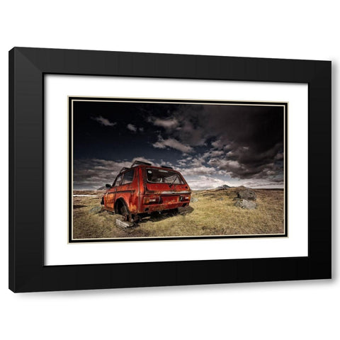 Lada Black Modern Wood Framed Art Print with Double Matting by H. Ingibergsson, Torsteinn