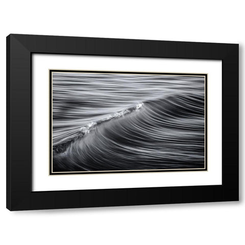 Liquid Black Modern Wood Framed Art Print with Double Matting by Palmerini, Fabio