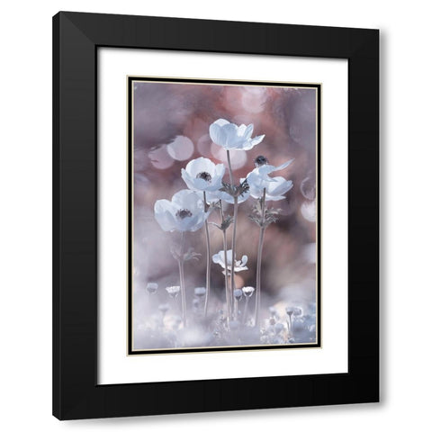 All The Flowers Of All The Tomorrows Are In The Seeds Of Today Black Modern Wood Framed Art Print with Double Matting by BRAVIN, Fabien
