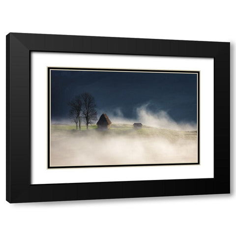 Magic Mornings Black Modern Wood Framed Art Print with Double Matting by Ioan Ovidiu, Lazar