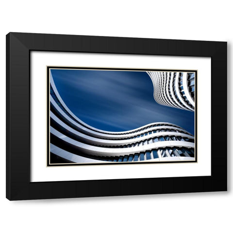 Curved Architecture Black Modern Wood Framed Art Print with Double Matting by Endermann, Rolf