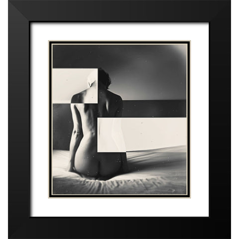 Untitled Black Modern Wood Framed Art Print with Double Matting by Bousca, Bogdan