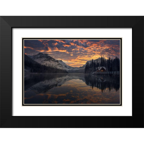 Emerald  Lake-Canada Black Modern Wood Framed Art Print with Double Matting by Martin Castan, David