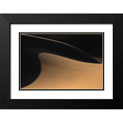 The Desert Ii Black Modern Wood Framed Art Print with Double Matting by Jamshidian, Hamid