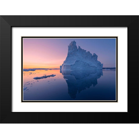 Disko Bay I Black Modern Wood Framed Art Print with Double Matting by Noriega, Juanra