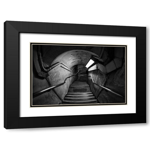 Down The Rabbit Hole Black Modern Wood Framed Art Print with Double Matting by Rodgers, Ursula