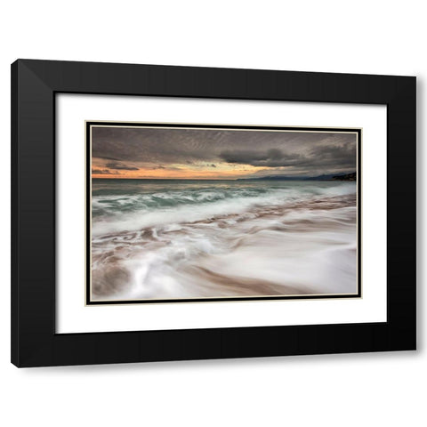The Sea Black Modern Wood Framed Art Print with Double Matting by Bolla, Paolo