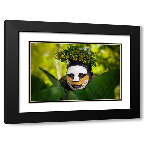 Surma III Black Modern Wood Framed Art Print with Double Matting by Noriega, Juanra
