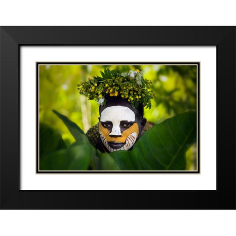 Surma III Black Modern Wood Framed Art Print with Double Matting by Noriega, Juanra