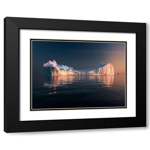 Red Sail Black Modern Wood Framed Art Print with Double Matting by Grover, Manik