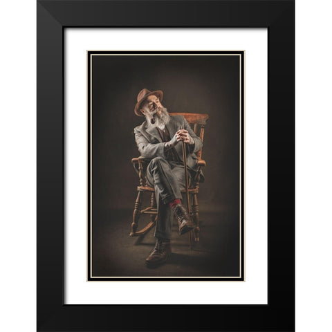 An English Gentleman Black Modern Wood Framed Art Print with Double Matting by Dixon, Colin
