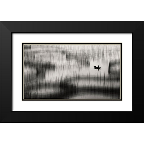 Livelihood Circles ... Black Modern Wood Framed Art Print with Double Matting by Abdulazim, Ahmed